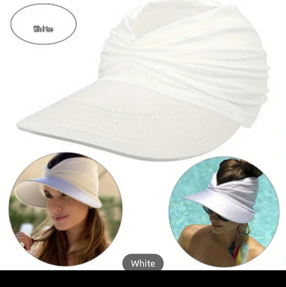 2 Ladies Sunhats : black and white